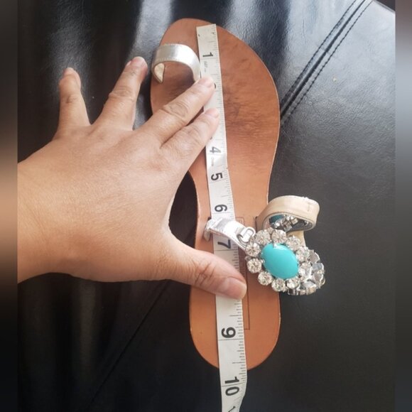 Mi hael Kors Elegant Turquoise and Silver Womens Sandals - Picture 10 of 10